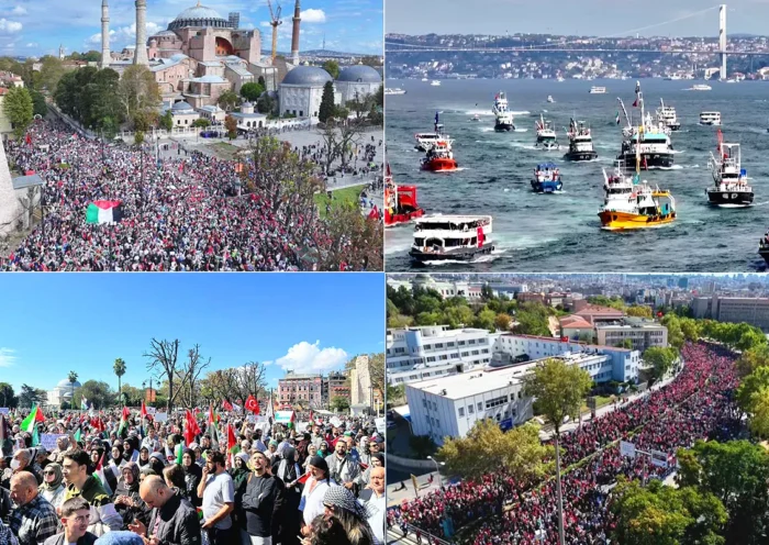 protestas en Turquía en apoyo a Gaza