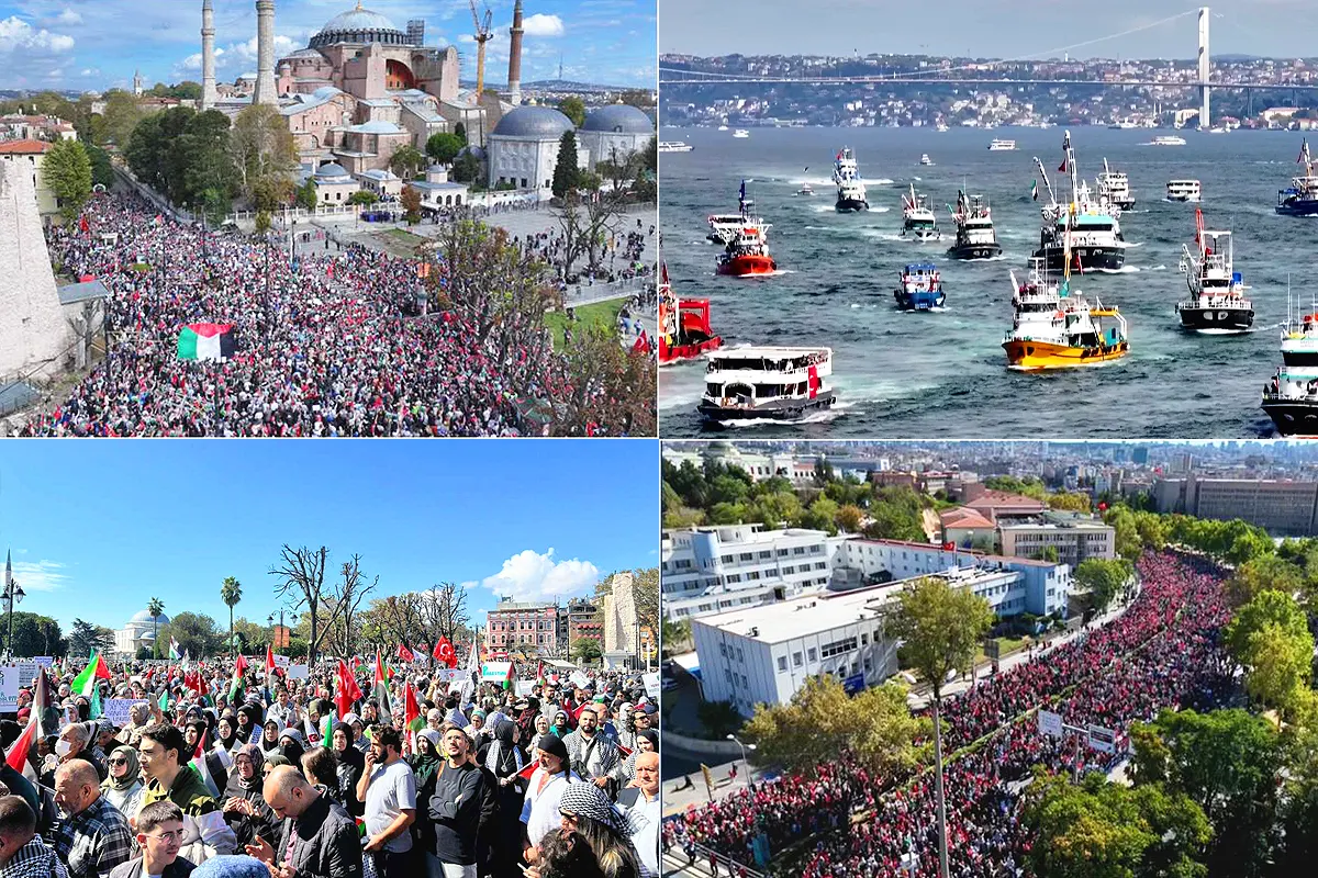 protestas en Turquía en apoyo a Gaza