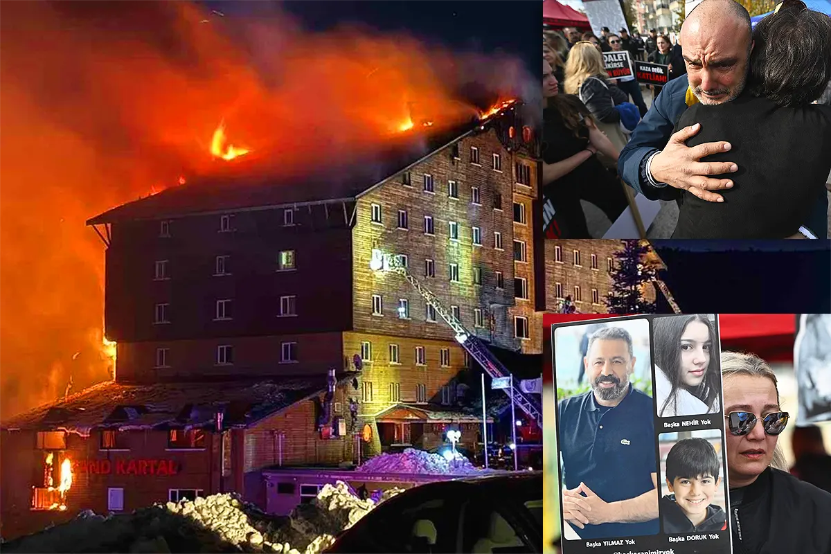 víctimas del incendio del hotel en Bolu