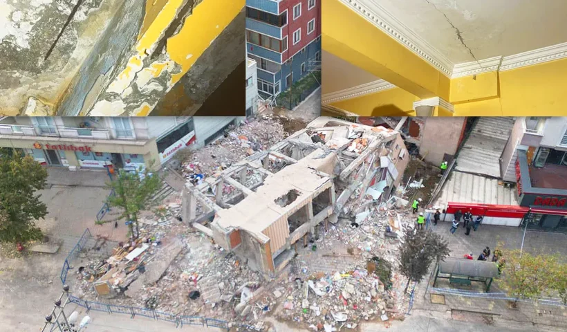 buildings damaged in Gebze, Turkey