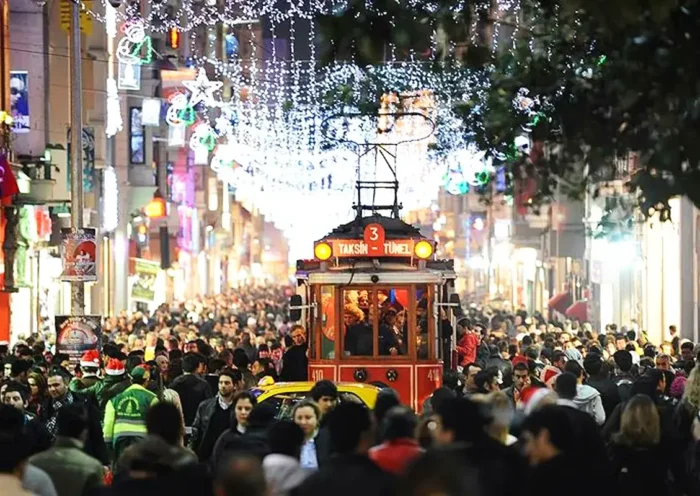 Estambul, Istiklal en Nochevieja