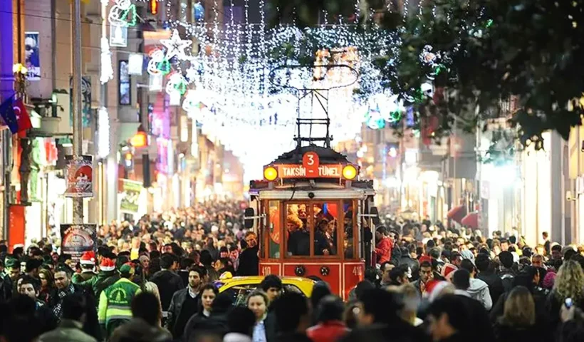 Estambul, Istiklal en Nochevieja