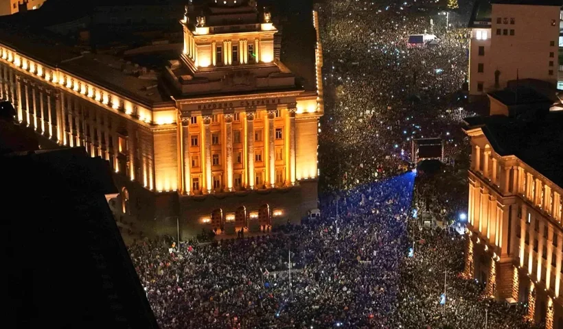 massive protests in Bulgaria