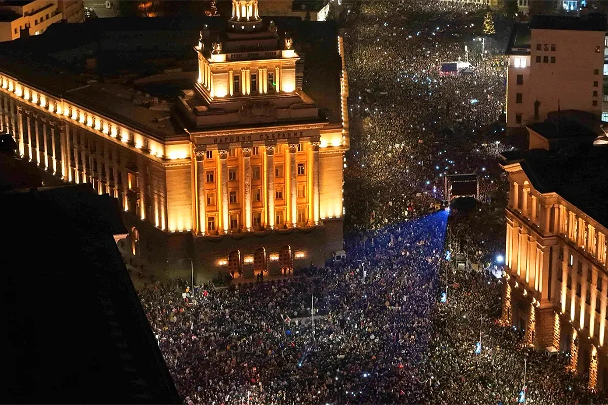 massive protests in Bulgaria