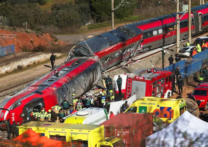 imagen del mortífero accidente de tren de alta velocidad en Adamuz (Córdoba, España)