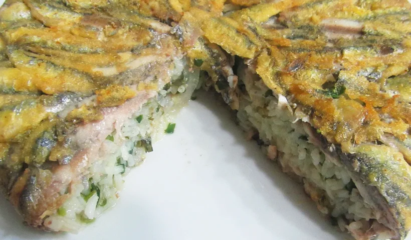 Anchovies stuffed with rice