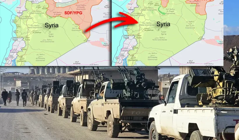 imágenes del avance de las fuerzas gubernamentales sirias y mapas del colapso del SDF/YPG en las últimas horas en el este y noreste de Siria