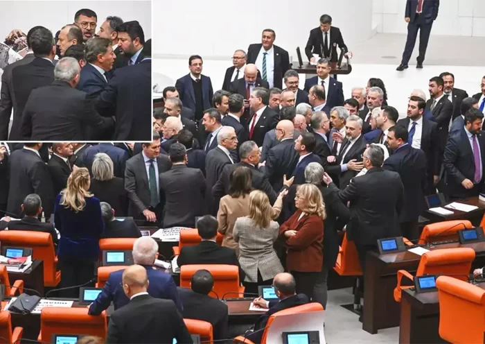Turkish MPs brawl during debate over pension hikes