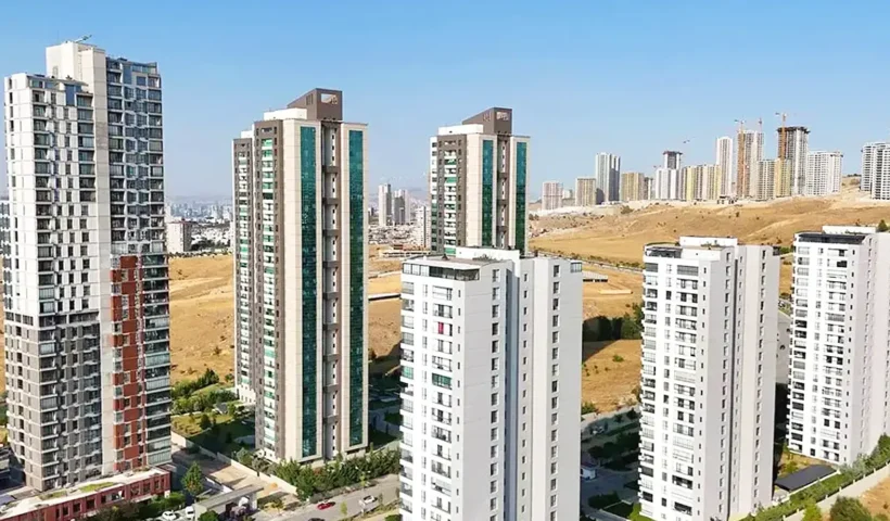 several housing blocks on the outskirts of Ankara