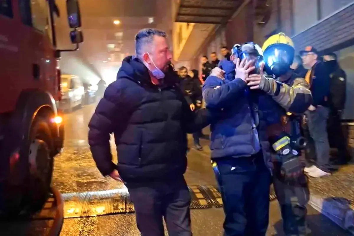 incendio de un hotel en Bursa, Turquía