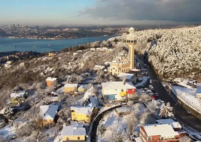 snowfall in Beykoz, Istanbul