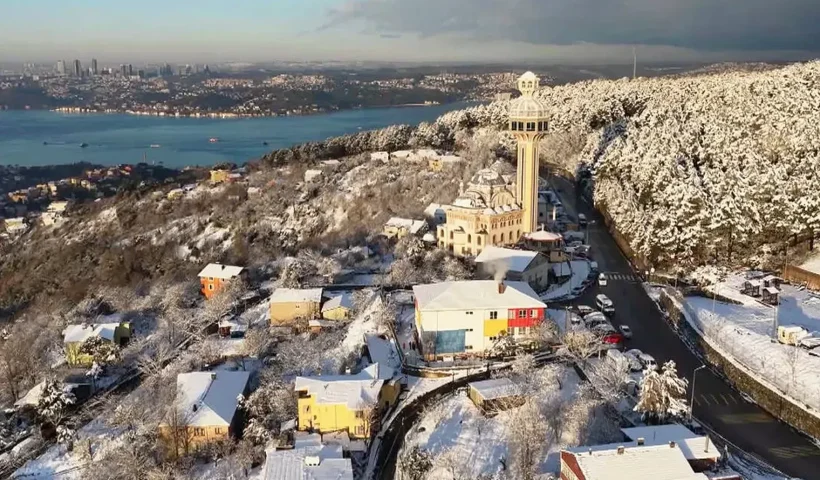 snowfall in Beykoz, Istanbul