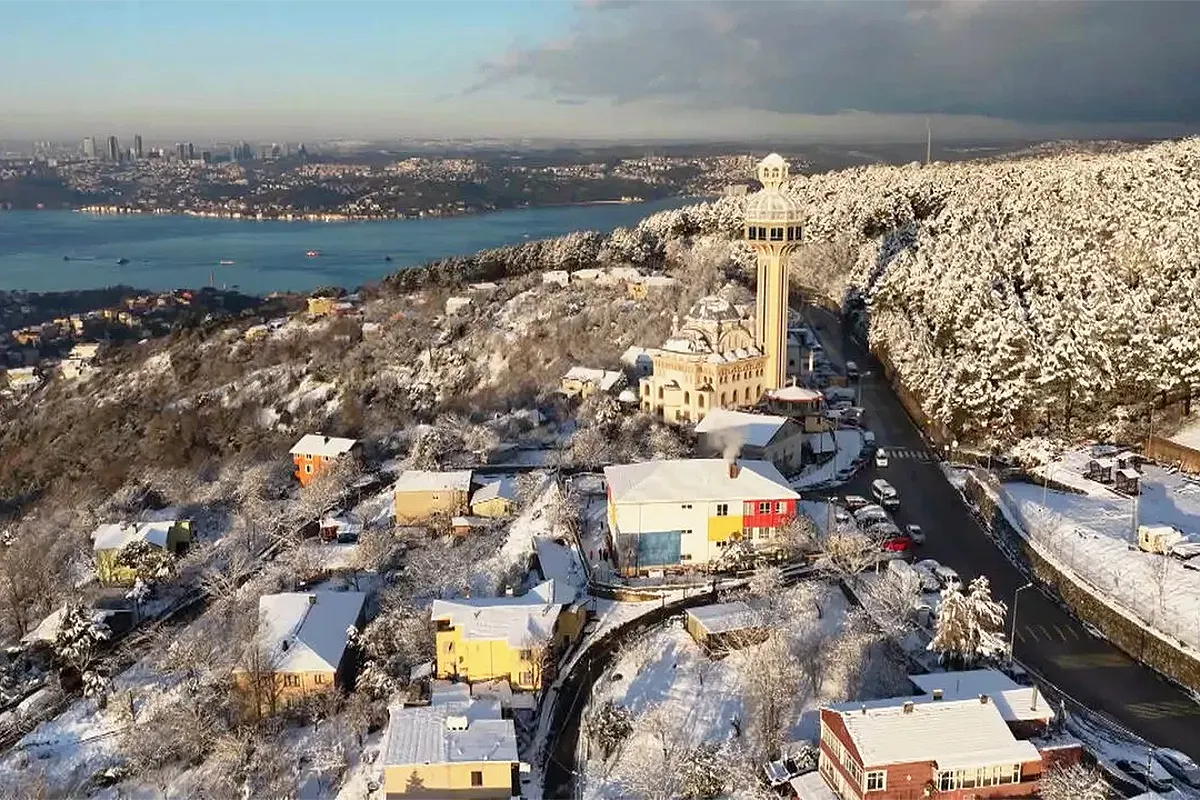 snowfall in Beykoz, Istanbul