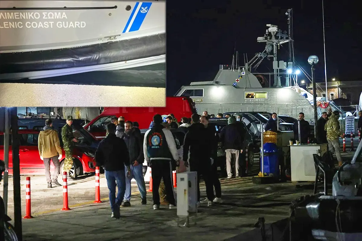 A pier on the Greek island of Chios in the early hours of the morning after a collision in the Aegean between a Greek coastguard ship and a boat carrying migrants.