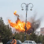 An explosion rocks the vicinity of Nakhichevan airport in Azerbaijan.
