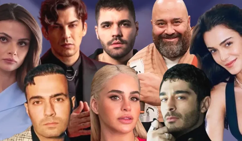 a picture of several Turkish actors and singers arrested in an anti-drug operation