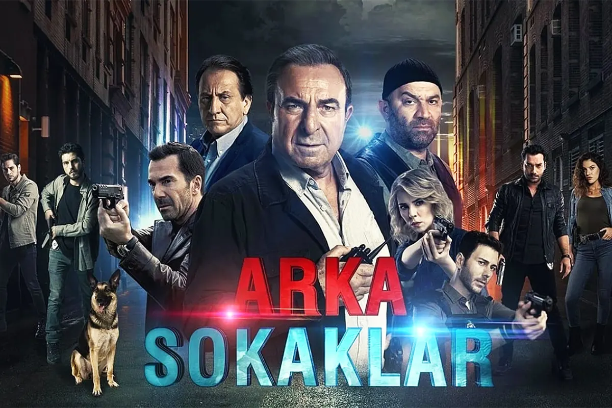 Image featuring the main cast of the Turkish series Arka Sokaklar