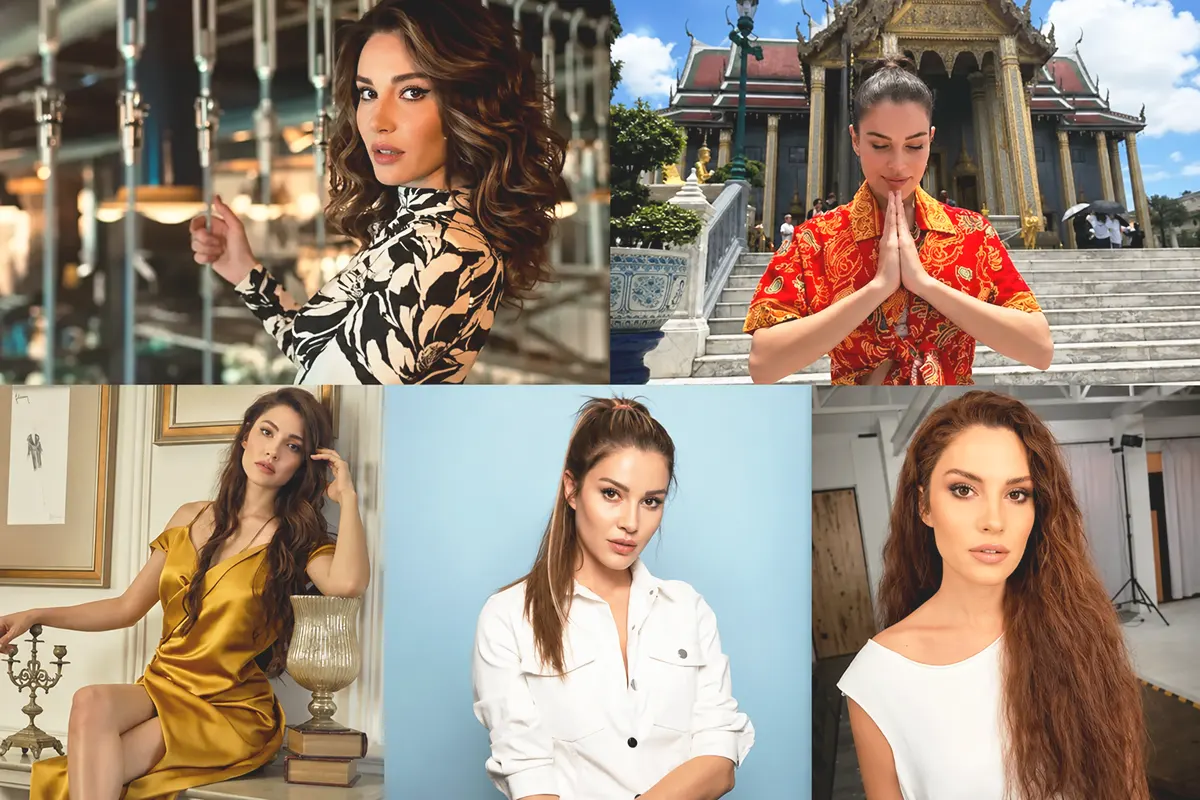 several photos of the Turkish actress Ece İrtem