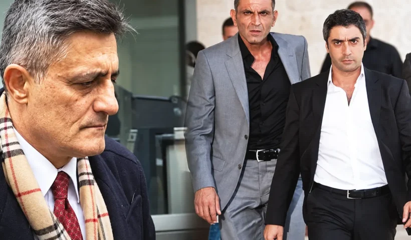 A scene from the Turkish series "Kurtlar Vadisi" featuring Polat Alemdar, alongside a picture of the late intelligence officer Kaşif Kozinoğlu