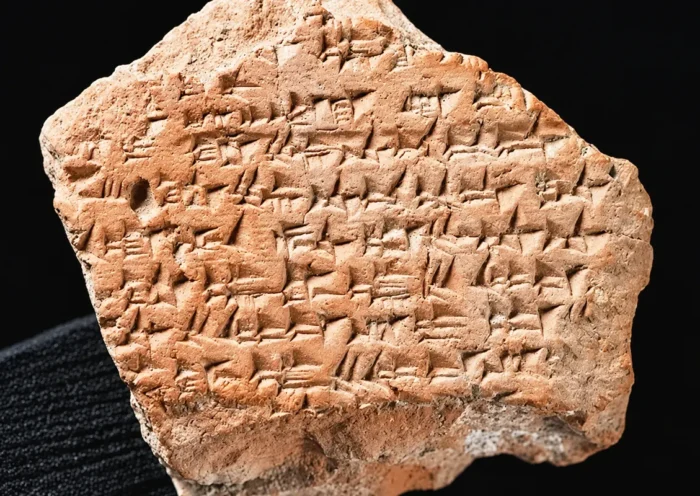 image of a clay tablet bearing cuneiform script containing part of the historic Treaty of Kadesh