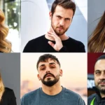 an image combining several photographs of actors, singers, former footballers and other Turkish celebrities