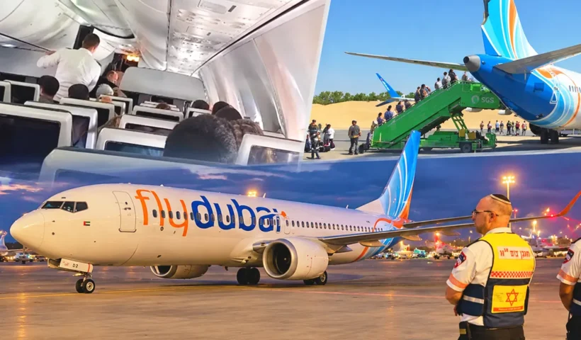 imágenes que muestran un avión de FlyDubai y el interior de la cabina durante el ataque en el que el piloto resultó herido